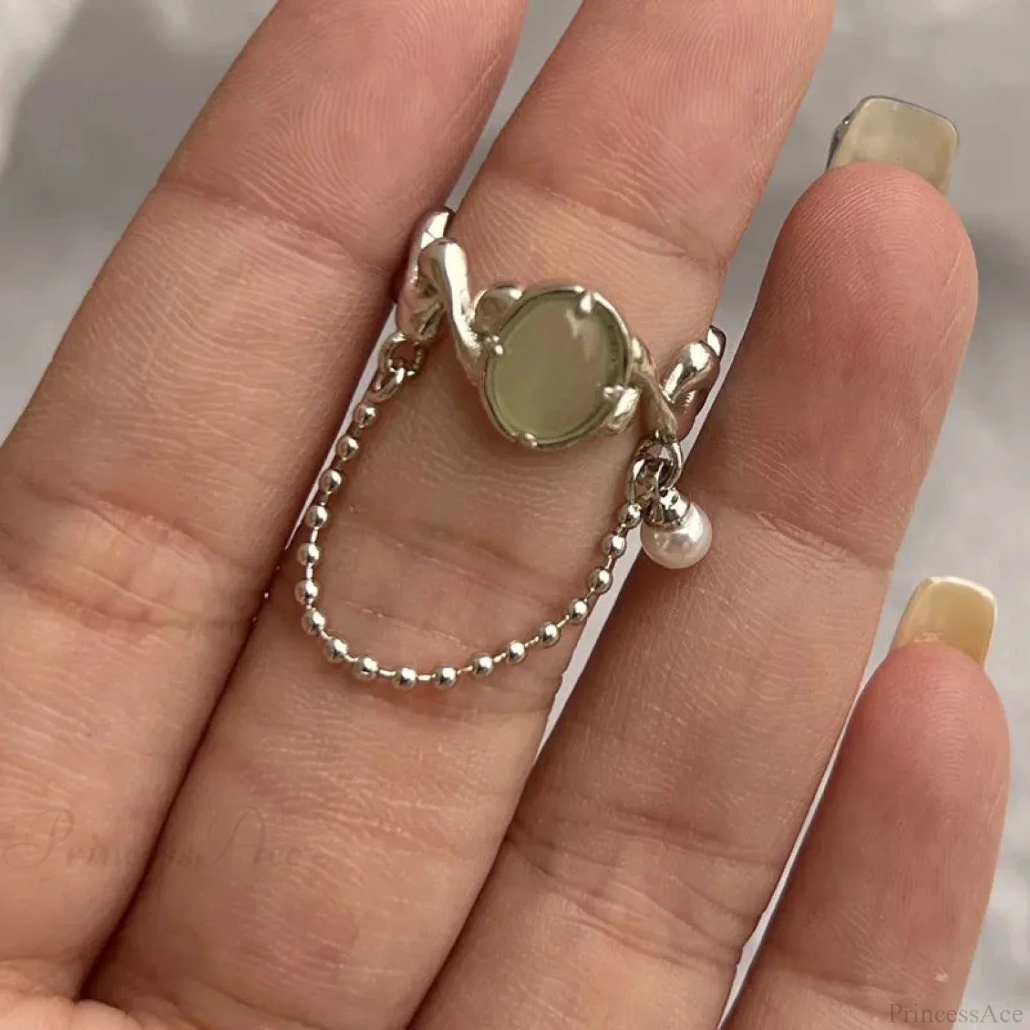 Y2K Transparent Heart Gothic Ring sliver10