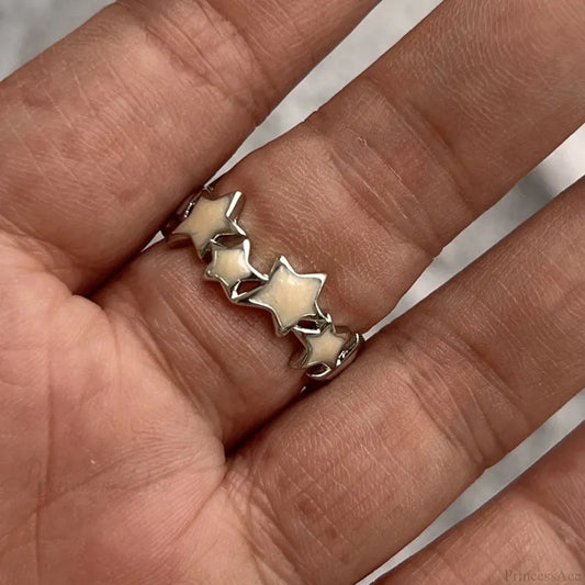 Y2K Transparent Heart Gothic Ring sliver14