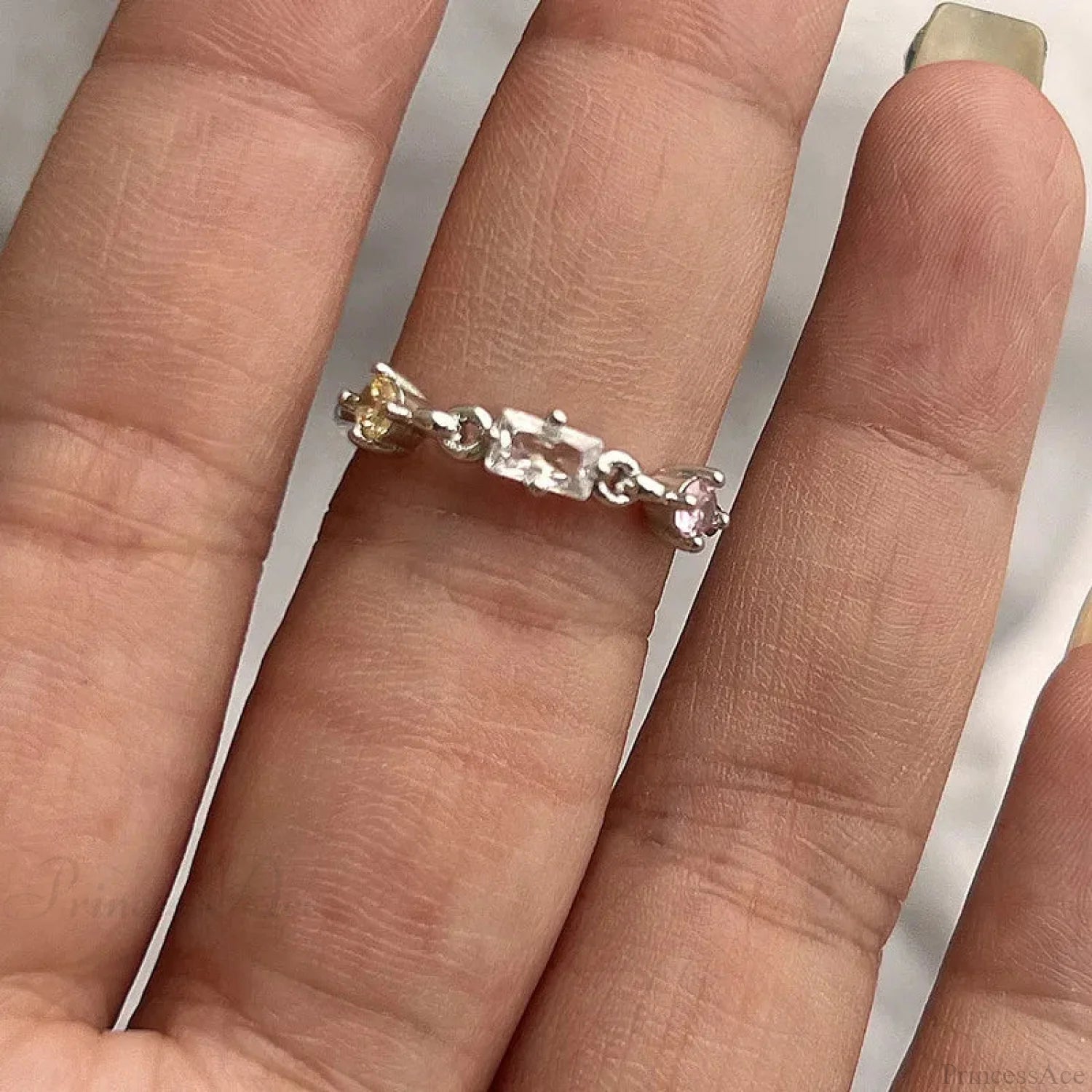 Y2K Transparent Heart Gothic Ring sliver16