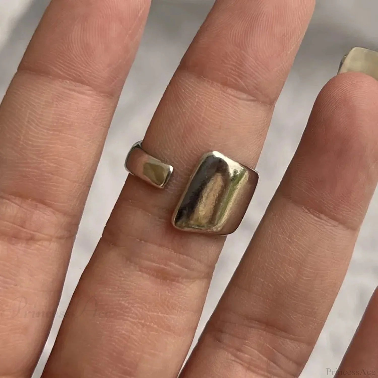 Y2K Transparent Heart Gothic Ring sliver20