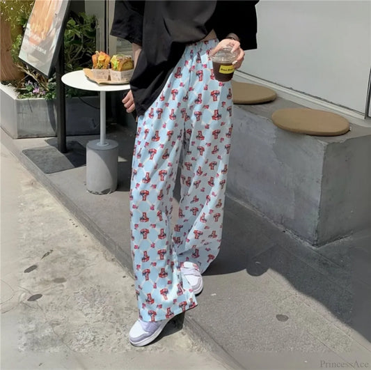 Y2K Vintage High Waisted Sweet Street Pant Blue / S pant-250223