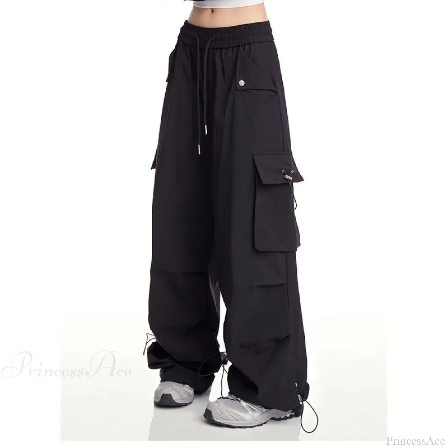 Y2K White Cargo Baggy Pants