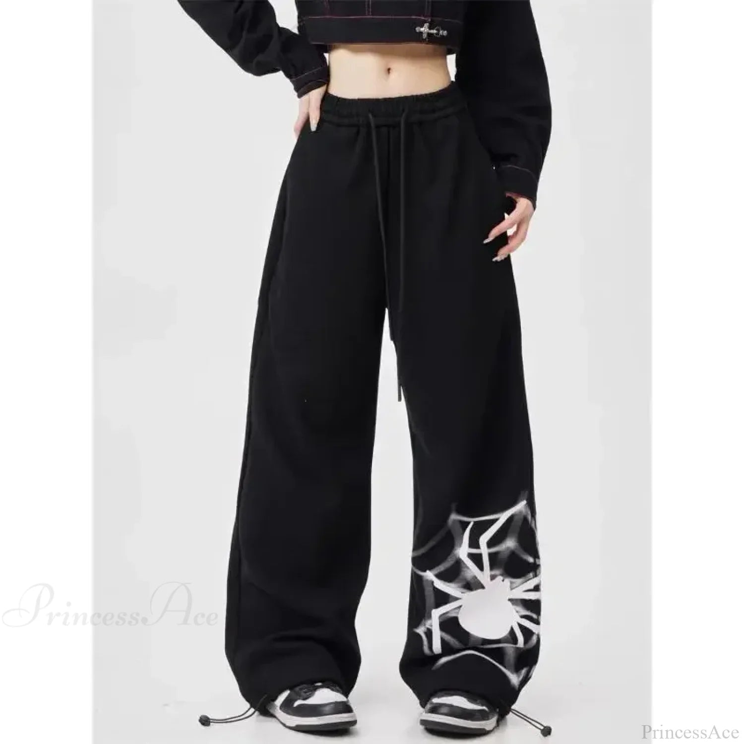 Y2K Women Sweatpants Pants Black / S