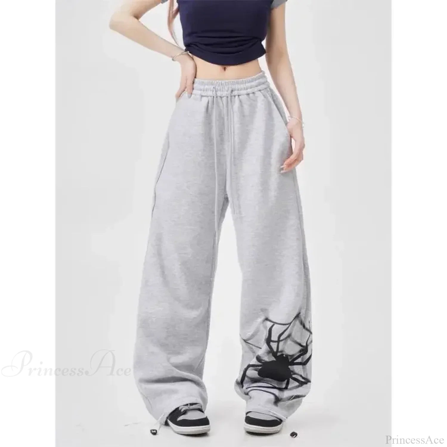 Y2K Women Sweatpants Pants Gray / S