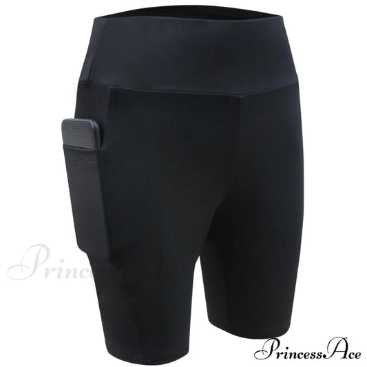 Yoga Pants Gym Sports Running Shorts 1-Black / S