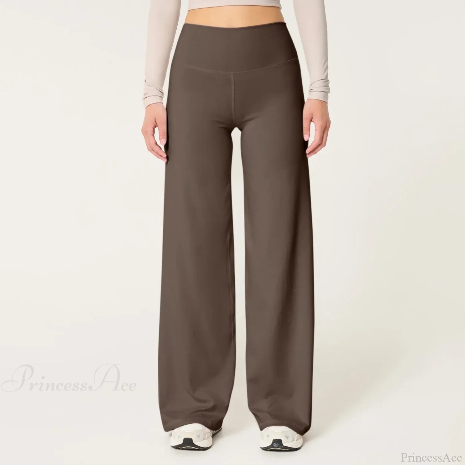 Yoga Slim Fit High-Waisted Stretch Sports Pant Coffee / S pant-250223
