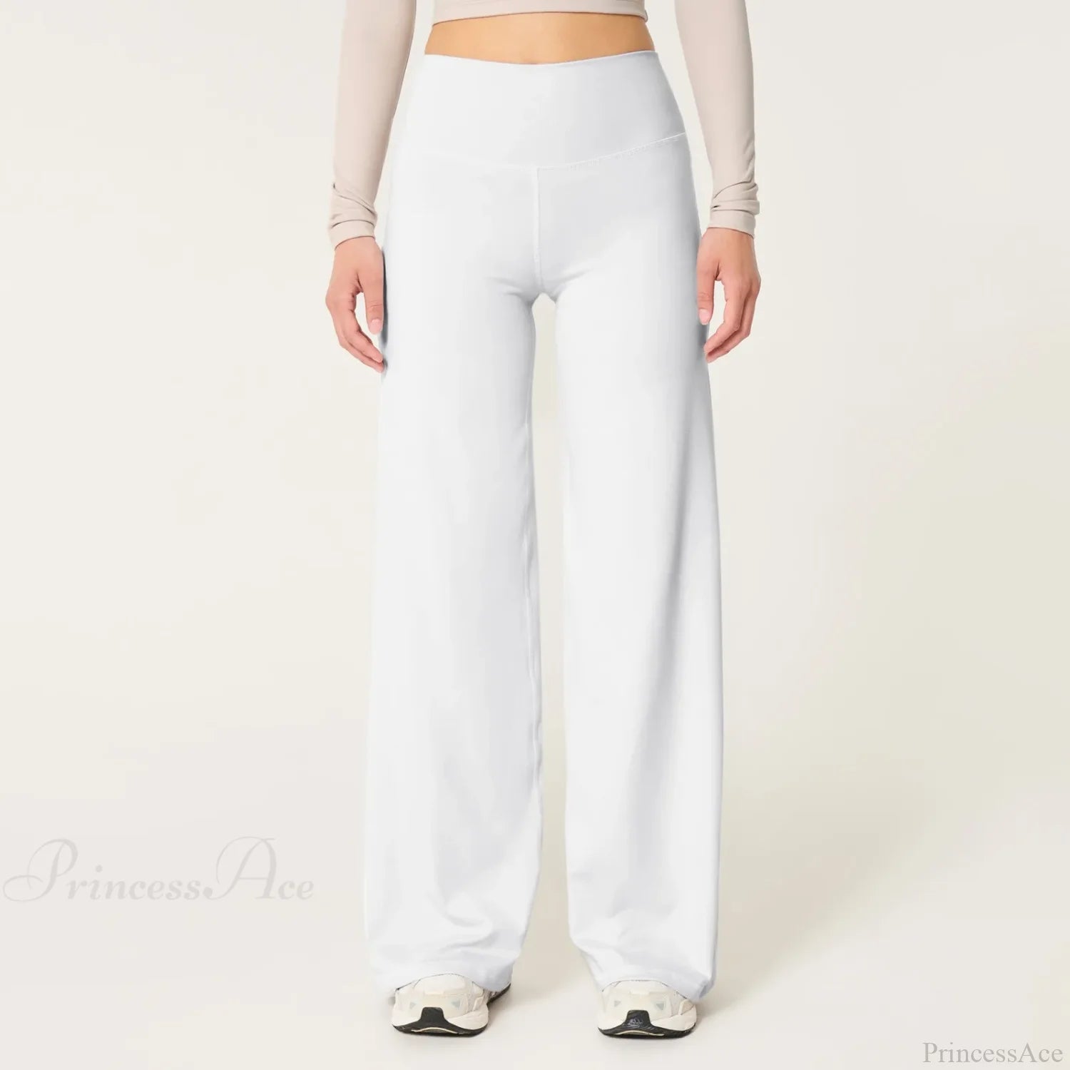 Yoga Slim Fit High-Waisted Stretch Sports Pant White / S pant-250223