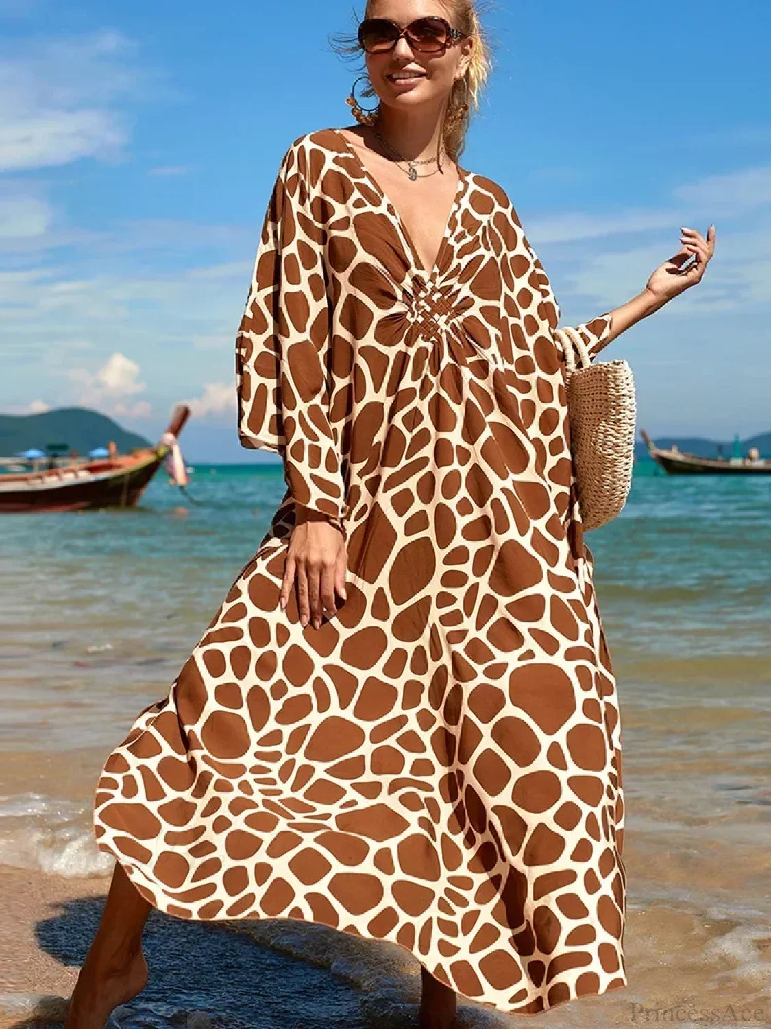 Zebra Stripes Long Dress Cover Up color23 / One Size