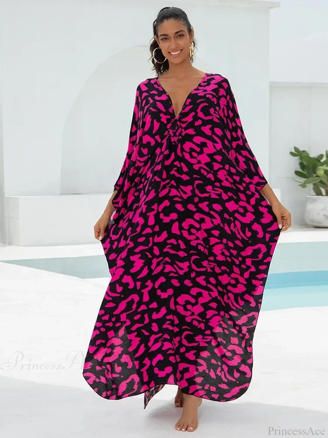 Zebra Stripes Long Dress Cover Up color25 / One Size