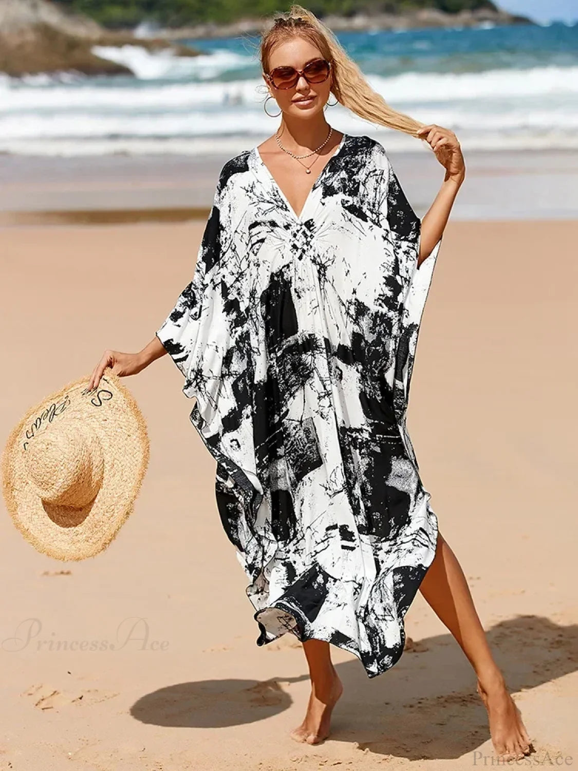 Zebra Stripes Long Dress Cover Up color9 / One Size