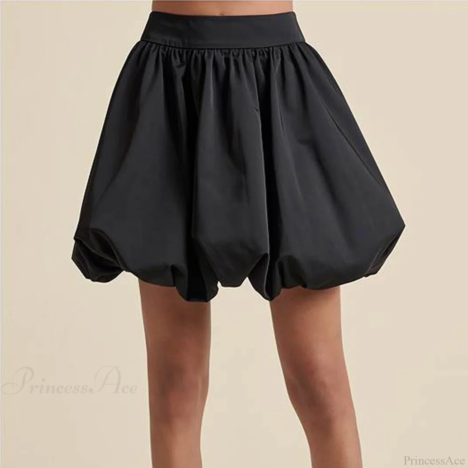 Zip Up Puffball Bubble Skirt Black / S skirts-250223
